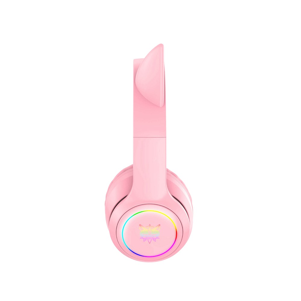 หูฟังเกมมิ่ง Onikuma gaming Headset B90 RGB Cat Ear Bluetooth 5.0 Pink