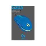 เมาส์เกมมิ่ง Logitech Gaming Mouse G203 Lightsync Blue