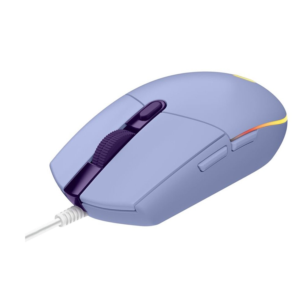 เมาส์เกมมิ่ง Logitech Gaming Mouse G203 Lightsync Lilac