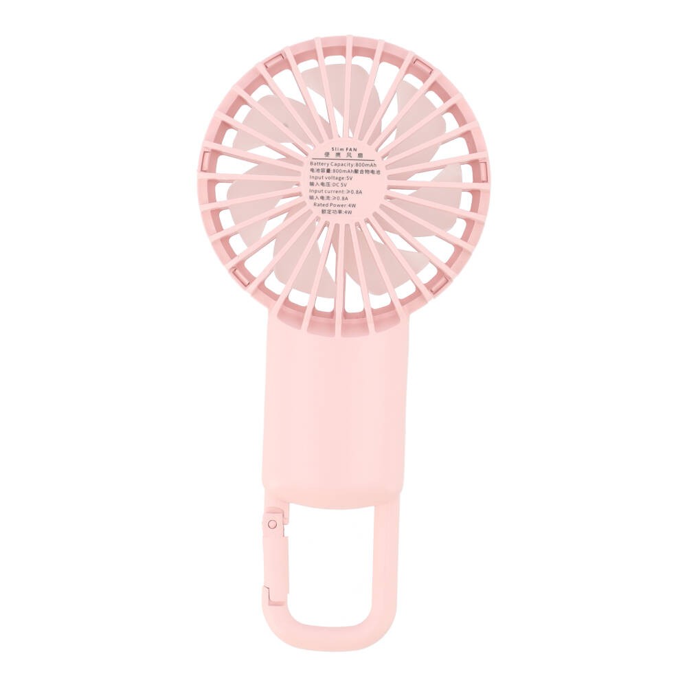 พัดลมพกพา QPLUS Portable Fan with Carabiner - Pink