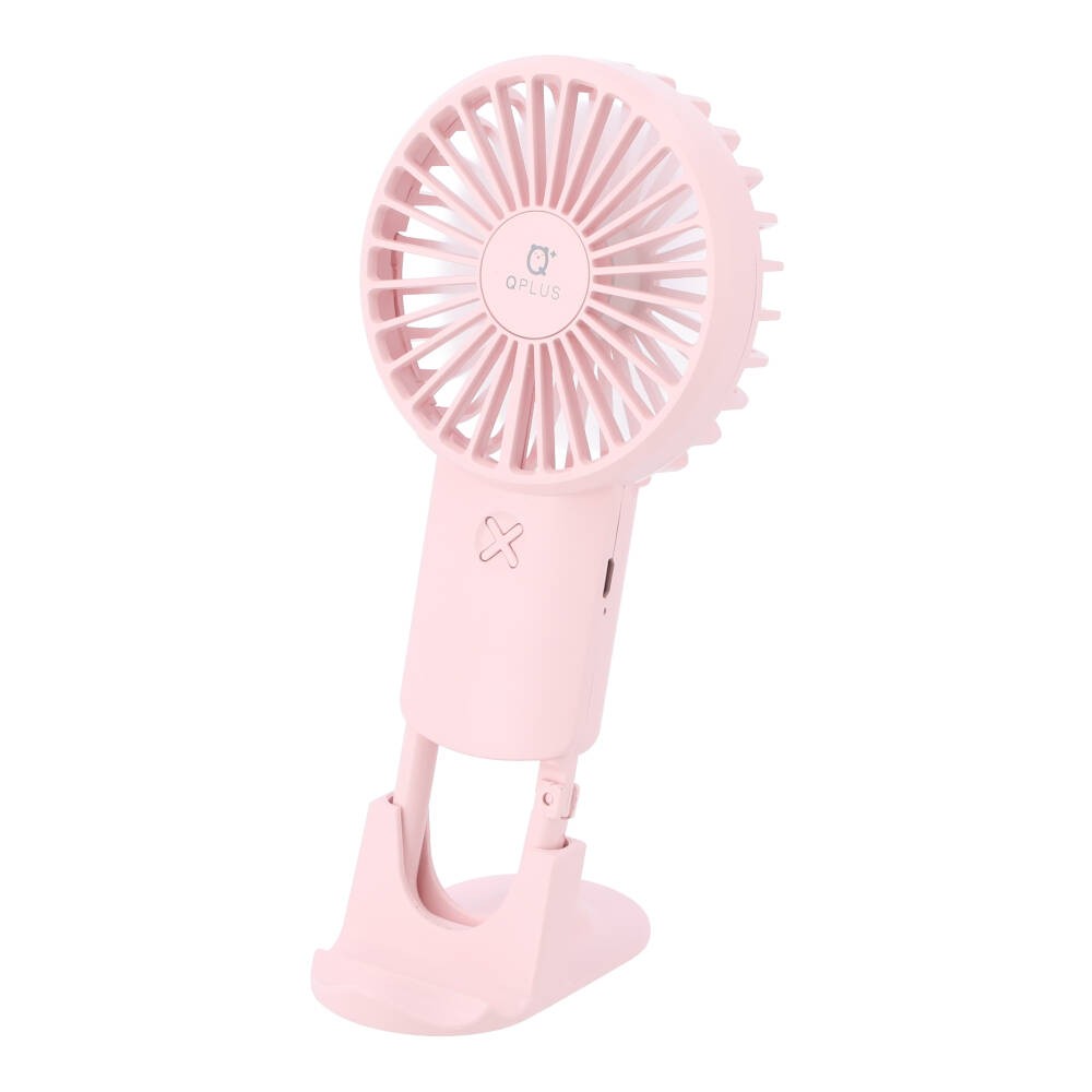 พัดลมพกพา QPLUS Portable Fan with Carabiner - Pink