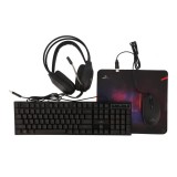 ชุดคอมโบเกมมิ่ง TECHPRO Gaming Combo Pack FV-Q809 LED.4 in 1 Black