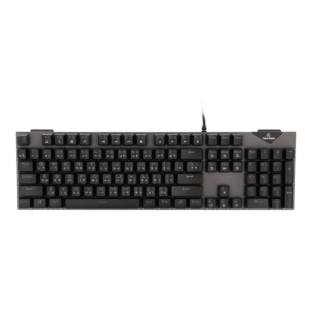 คีย์บอร์ดเกมมิ่ง TECHPRO Gaming Keyboard Mechanical (Blue Switch) FV-Q302 RGB Black