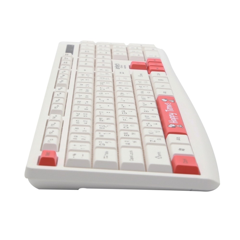 เมาส์และคีย์บอร์ด Anitech Wireless Mouse + Keyboard Snoopy (SNP-PA807) White