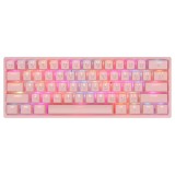 คีย์บอร์ดเกมมิ่ง Tsunami Gaming Keyboard MK-61 Pro Sakura Pink Blue Switch