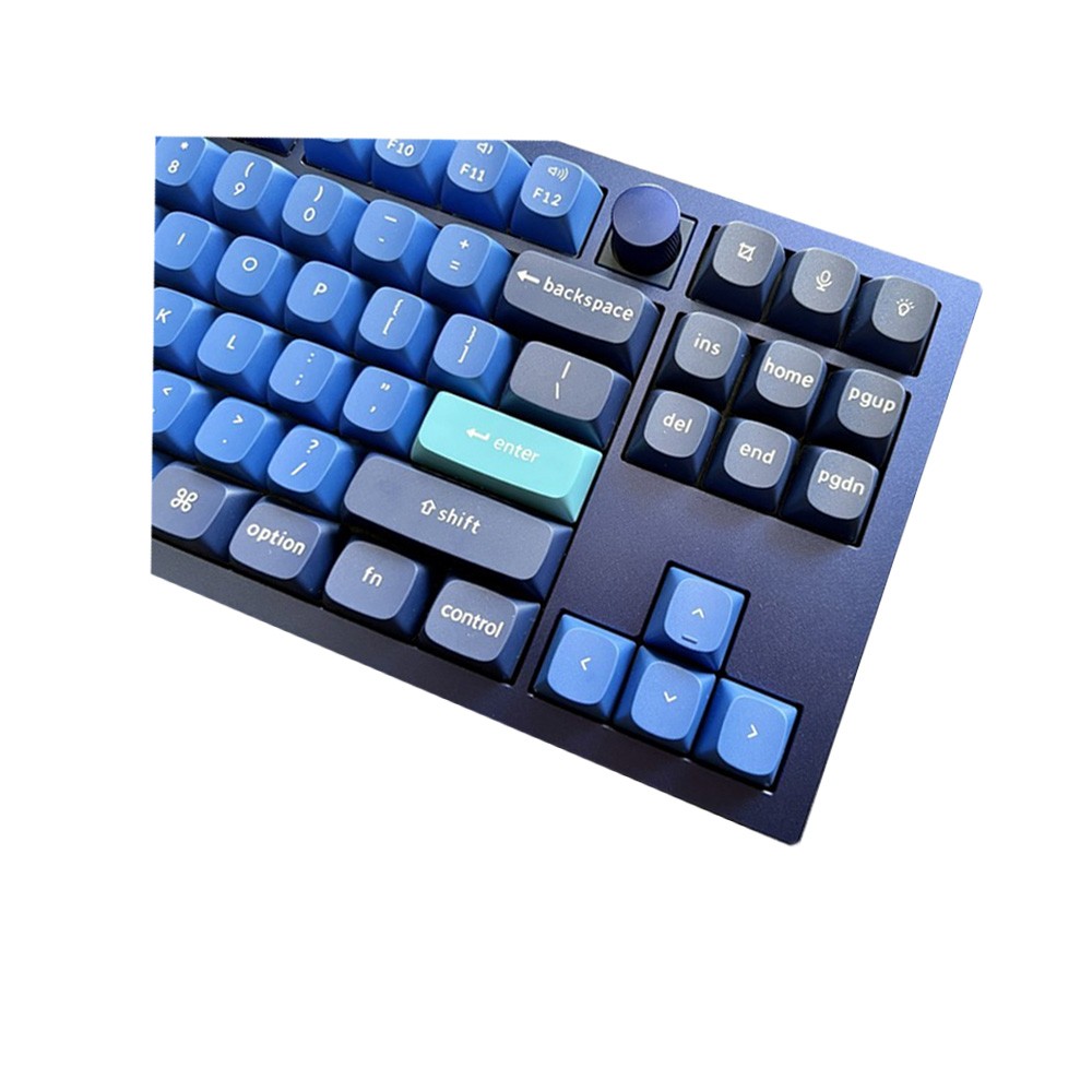 คีย์บอร์ดเกมมิ่ง Keychron Gaming Keyboard Q3 Hot swap RGB Backlight Knob - Blue frame-A Blue switch Th