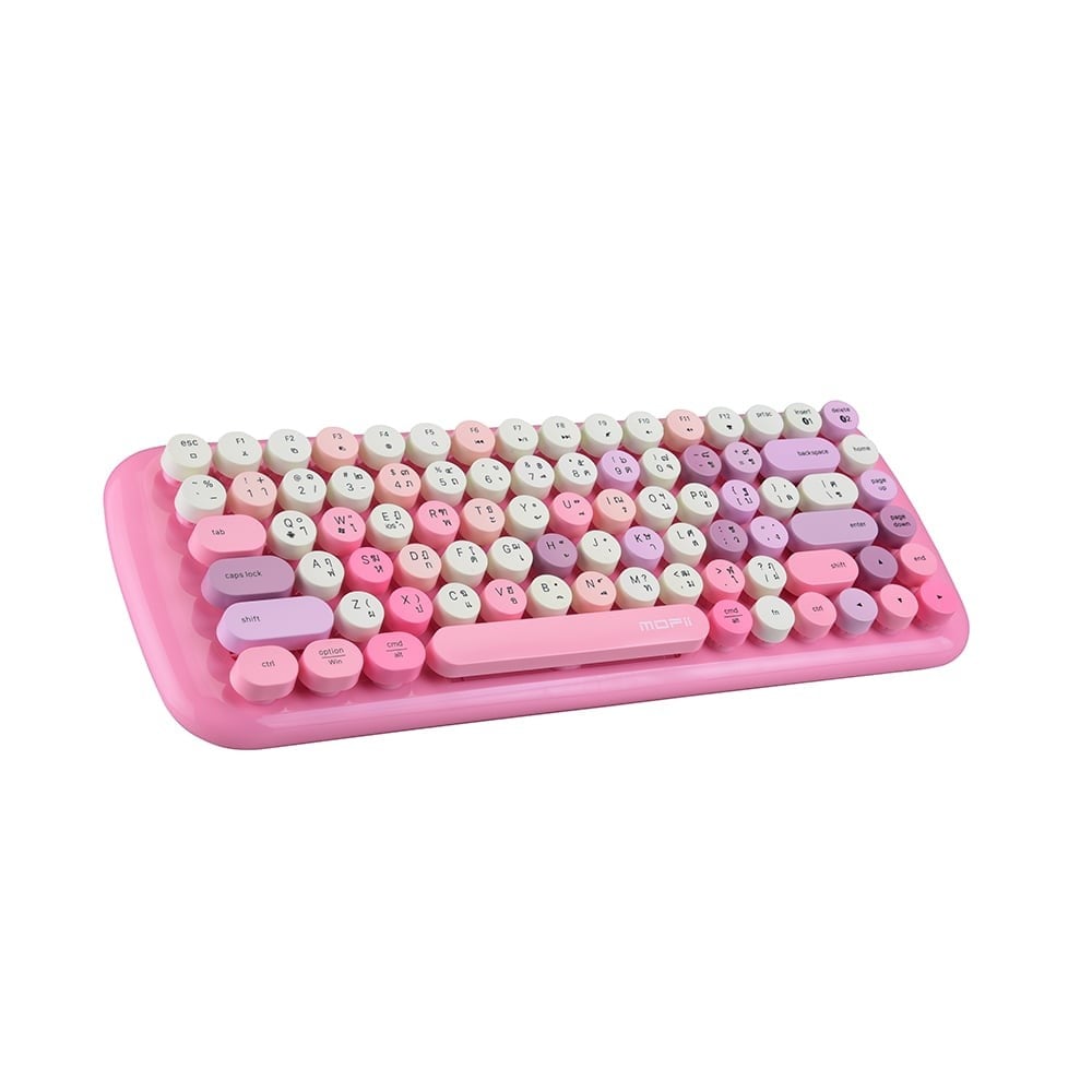 คีย์บอร์ดไร้สาย MOFii Bluetooth Keyboard Cotton Candy Mixed Pink (TH/EN)