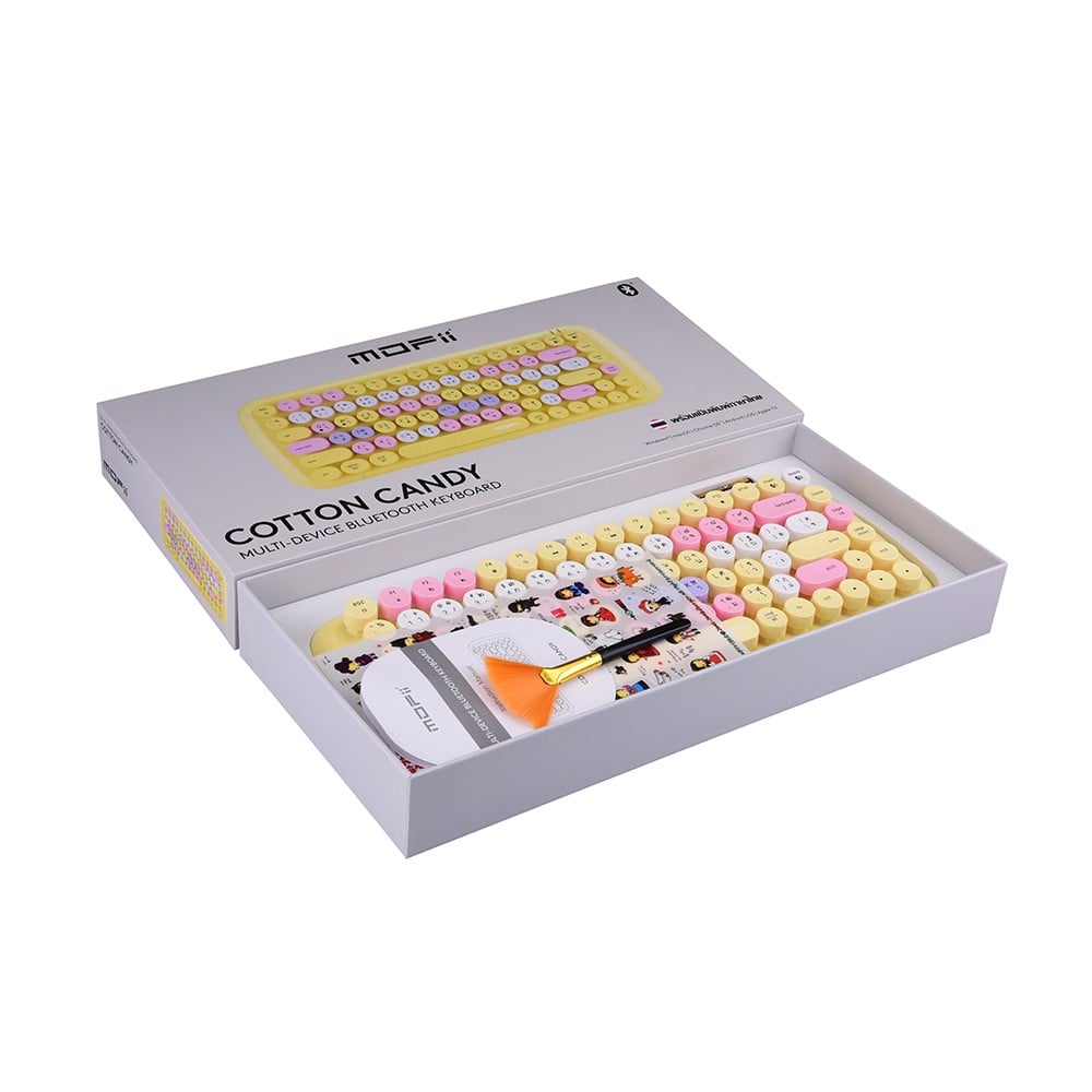 คีย์บอร์ดไร้สาย MOFii Bluetooth Keyboard Cotton Candy Mixed Yellow (TH/EN)