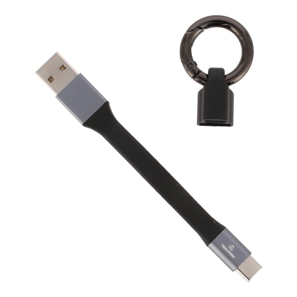 สายชาร์จ TECHPRO Mini Portable Keyring Charge & Sync Cable - USB-A to Type-C
