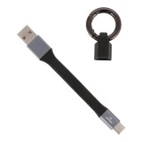สายชาร์จ TECHPRO Mini Portable Keyring Charge & Sync Cable - USB-A to Type-C