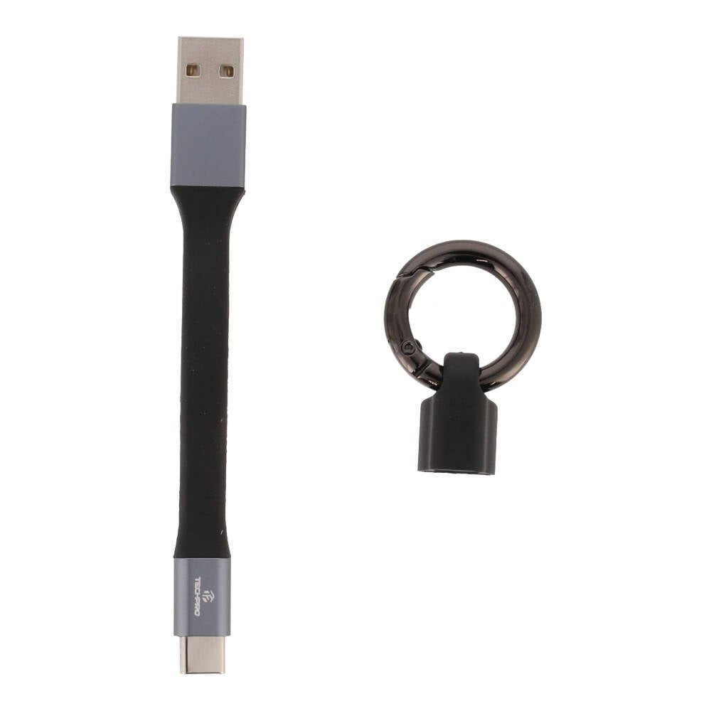 สายชาร์จ TECHPRO Mini Portable Keyring Charge & Sync Cable - USB-A to Type-C