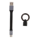 สายชาร์จ TECHPRO Mini Portable Keyring Charge & Sync Cable - USB-A to Type-C
