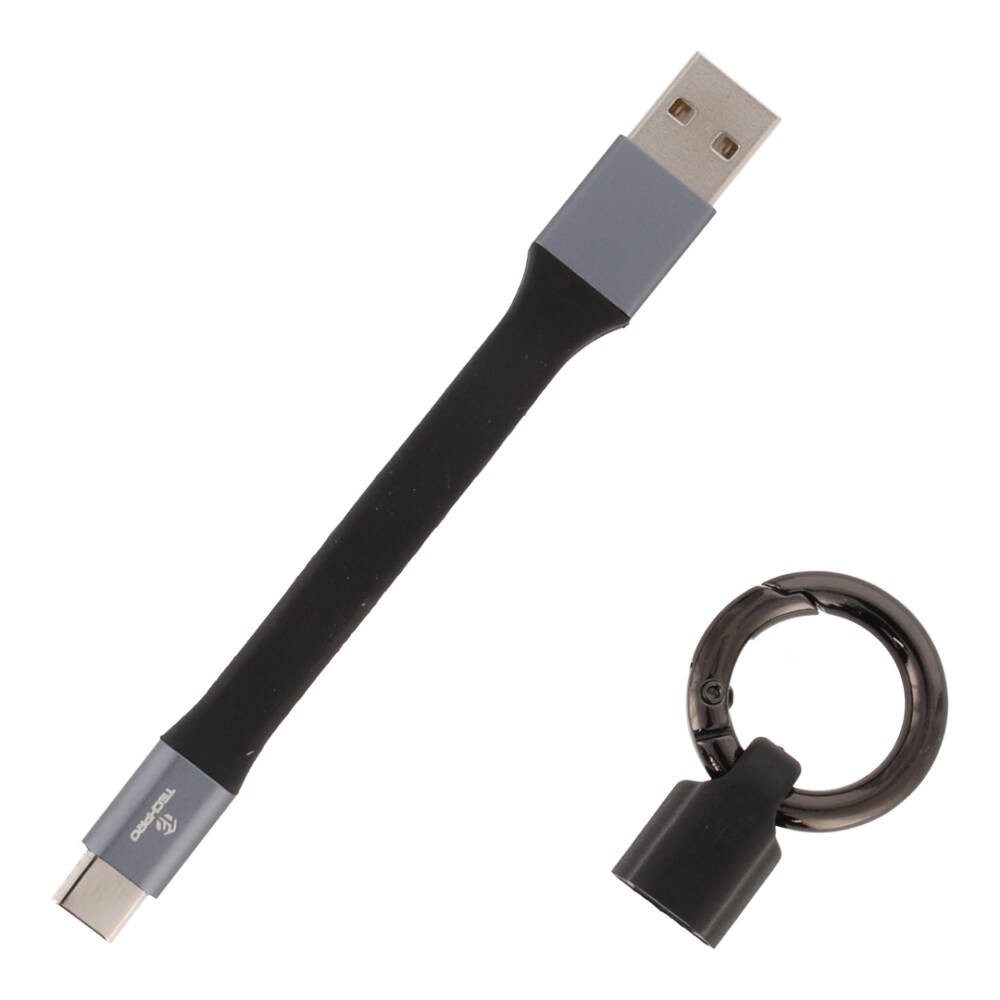 สายชาร์จ TECHPRO Mini Portable Keyring Charge & Sync Cable - USB-A to Type-C