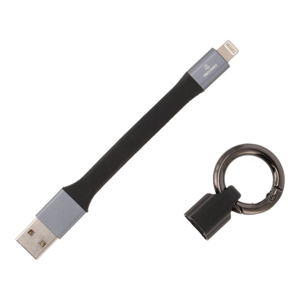 สายชาร์จ TECHPRO Mini Portable Keyring Charge & Sync Cable - USB-A to Lightning