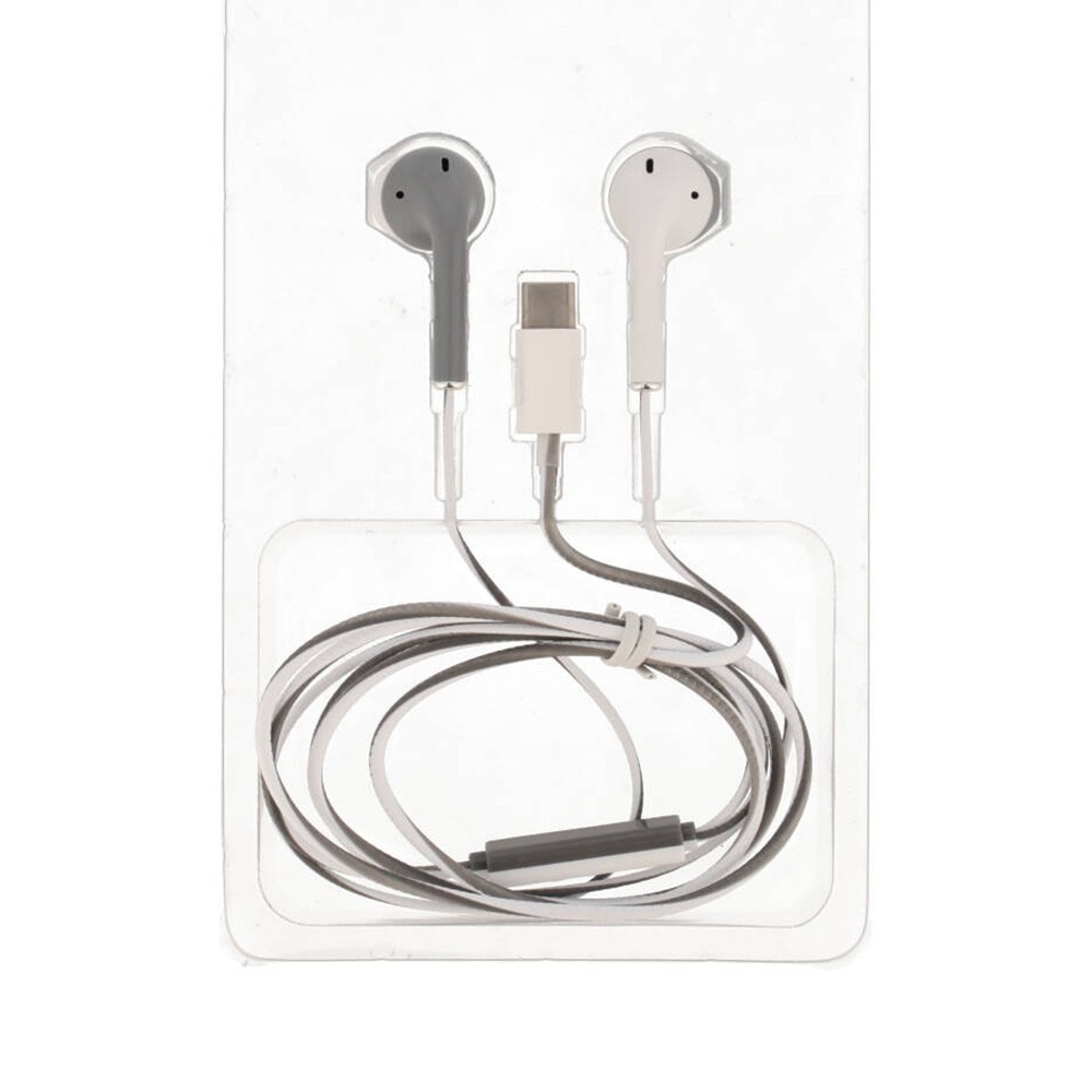 หูฟังมีสาย QPLUS Two-tone Wired Earbud Headphone Type-C Gray/White