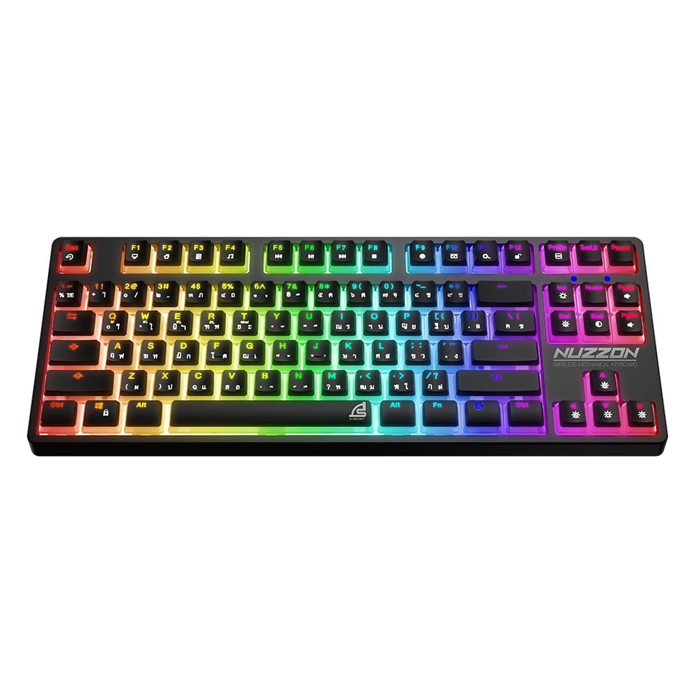 คีย์บอร์ดเกมมิ่ง Signo Gaming Keyboard Nuzzon KB-751 Wireless Mechanical Black (Red Switch)