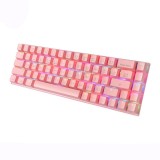 คีย์บอร์ดเกมมิ่ง Tsunami Gaming Keyboard MK-68 Pro Sakura Pink Blue Switch