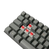 คีย์บอร์ดเกมมิ่ง Tsunami Gaming Keyboard MK-61 Max Cement Gray Red Switch