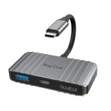 Raycue Port Hub 3-in-1 USB-C to USB-A, USB-C, HDMI (HC-RC2301) Space Gray