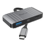 Raycue Port Hub 3-in-1 USB-C to USB-A, USB-C, HDMI (HC-RC2301) Space Gray