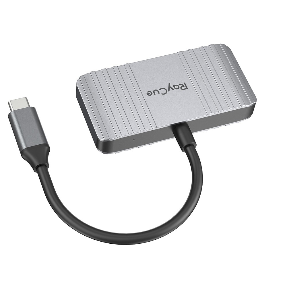 Raycue Port Hub 3-in-1 USB-C to USB-A, USB-C, HDMI (HC-RC2301) Space Gray