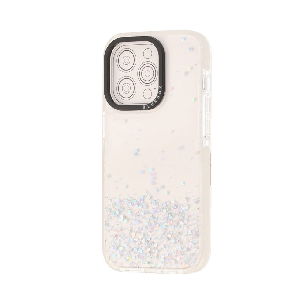 เคส Blue Box iPhone 14 Pro Clear Glitter with black camera frame