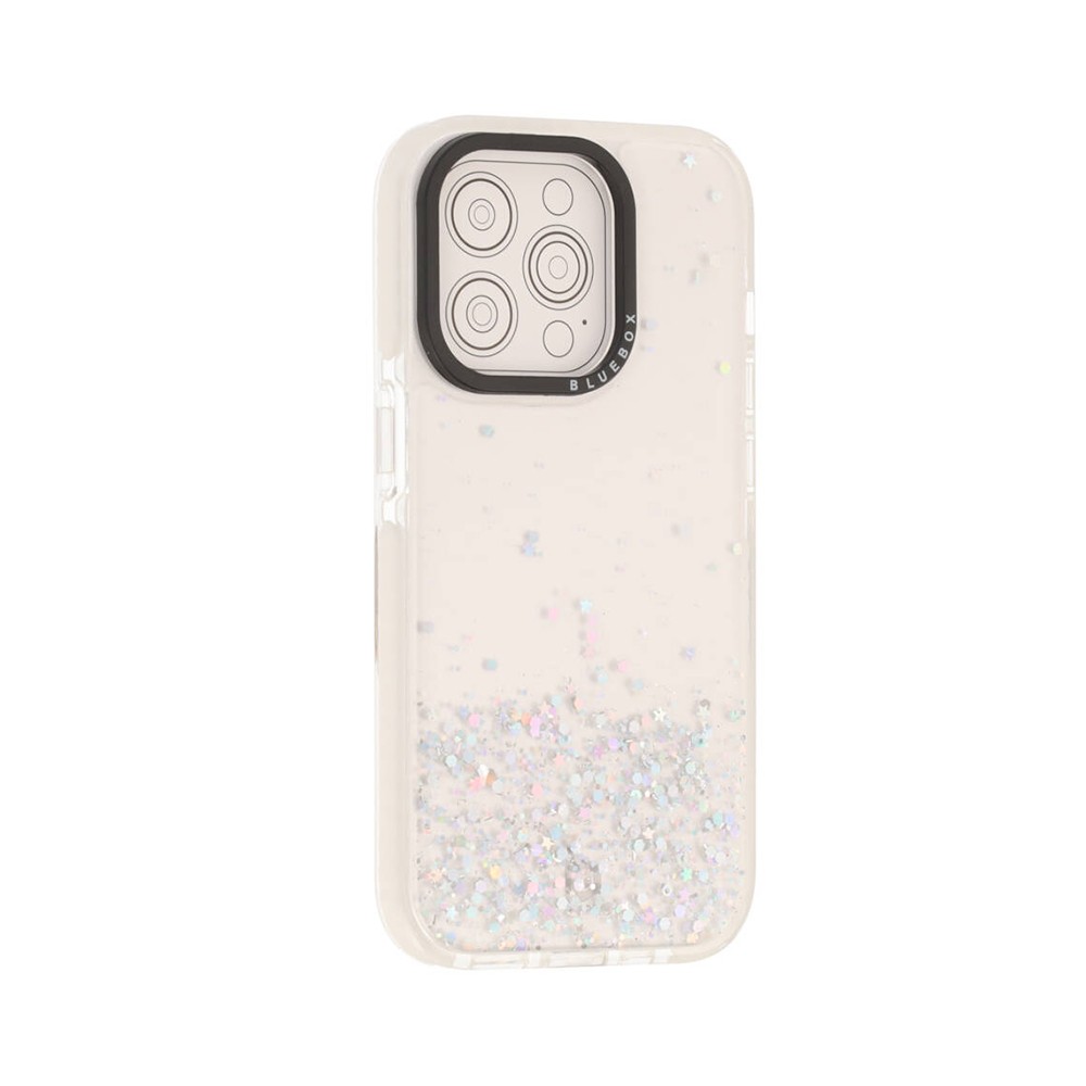 เคส Blue Box iPhone 14 Pro Clear Glitter with black camera frame