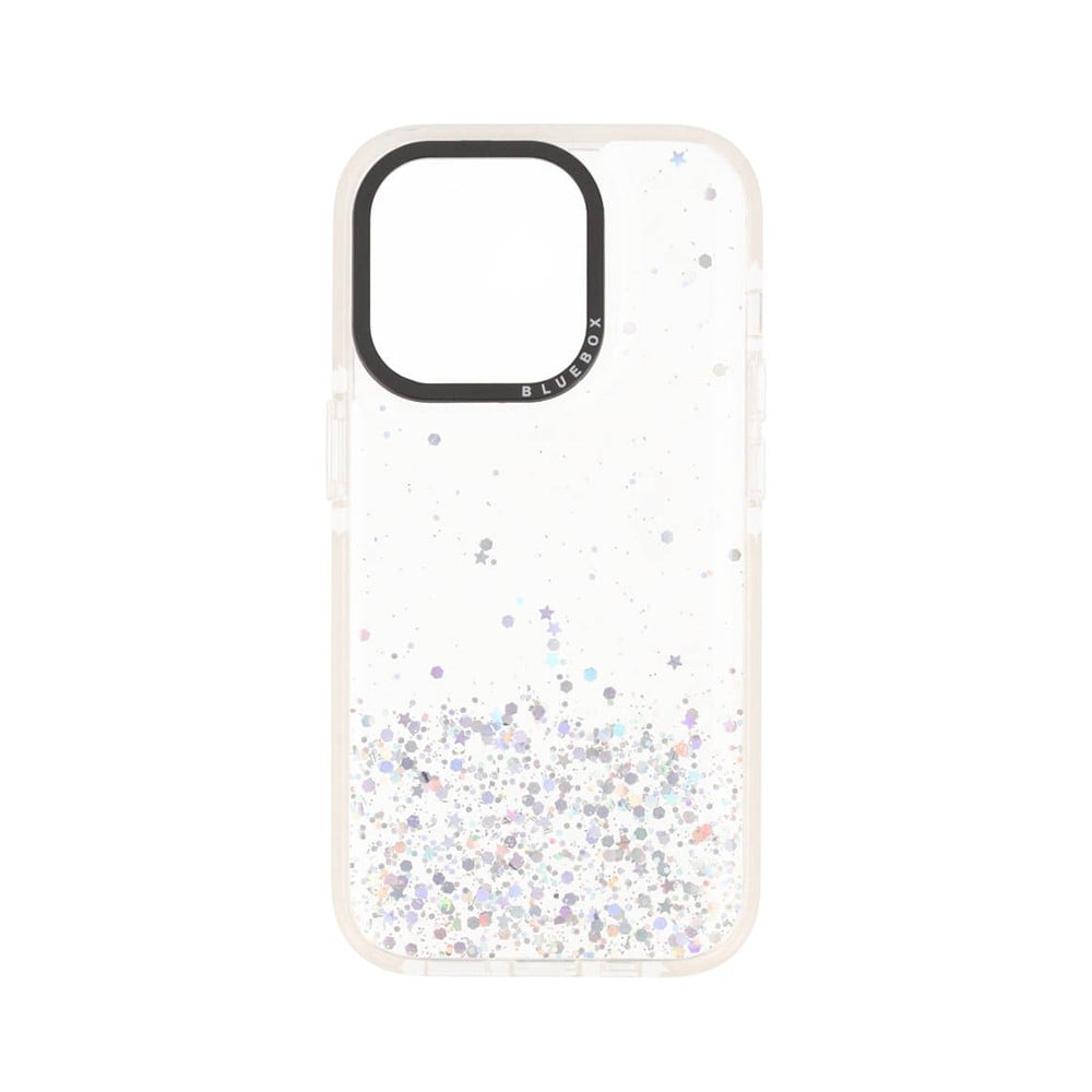 เคส Blue Box iPhone 14 Plus Clear Glitter with black camera frame