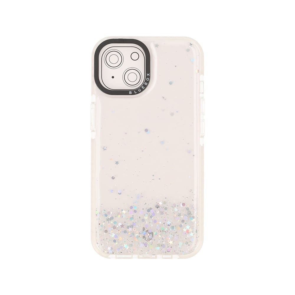 เคส Blue Box iPhone 14 Clear Glitter with black camera frame