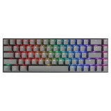 คีย์บอร์ดเกมมิ่ง Tsunami Gaming Keyboard MK-68 Max Cement Gray Red Switch