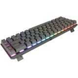 คีย์บอร์ดเกมมิ่ง Tsunami Gaming Keyboard MK-68 Max Cement Gray Red Switch