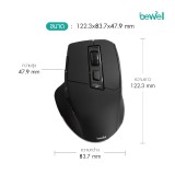 Bewell Wireless Semi-Vertical Ergonomic Mouse (EC-06) Black