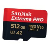 เมมโมรี่การ์ด SanDisk Extreme Pro microSDXC 512GB V30 U3 C10 A2 200MB/s R 140MB/s W with SD adaptor (SDSQXCD-512G-GN6MA)