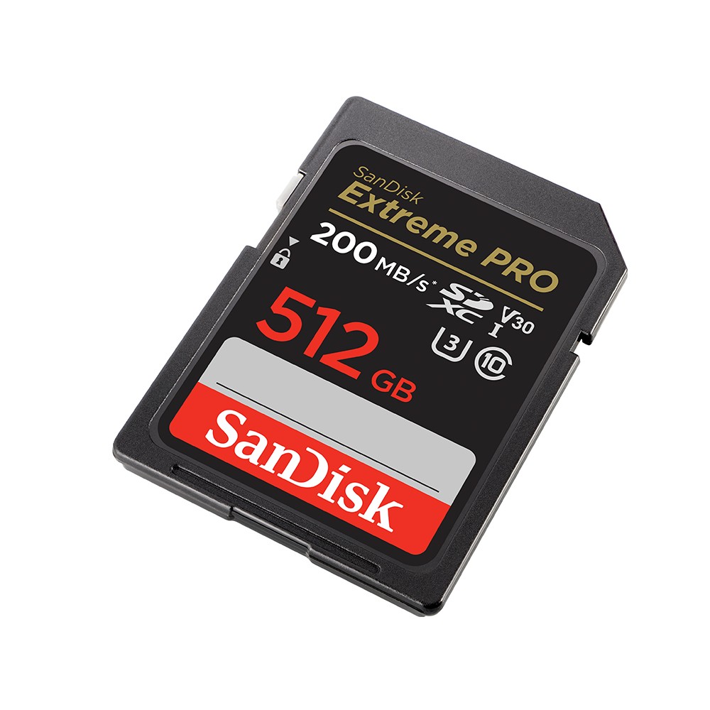 เมมโมรี่การ์ด SanDisk Extreme Pro SDXC 512GB V30 U3 C10 200MB/s R 140MB/s W (SDSDXXD-512G-GN4IN)