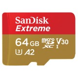 เมมโมรี่การ์ด SanDisk Extreme microSDXC 64GB V30 U3 C10 A2 170MB/s R 80MB/s W Red-Gold (SDSQXAH-064G-GN6MN)