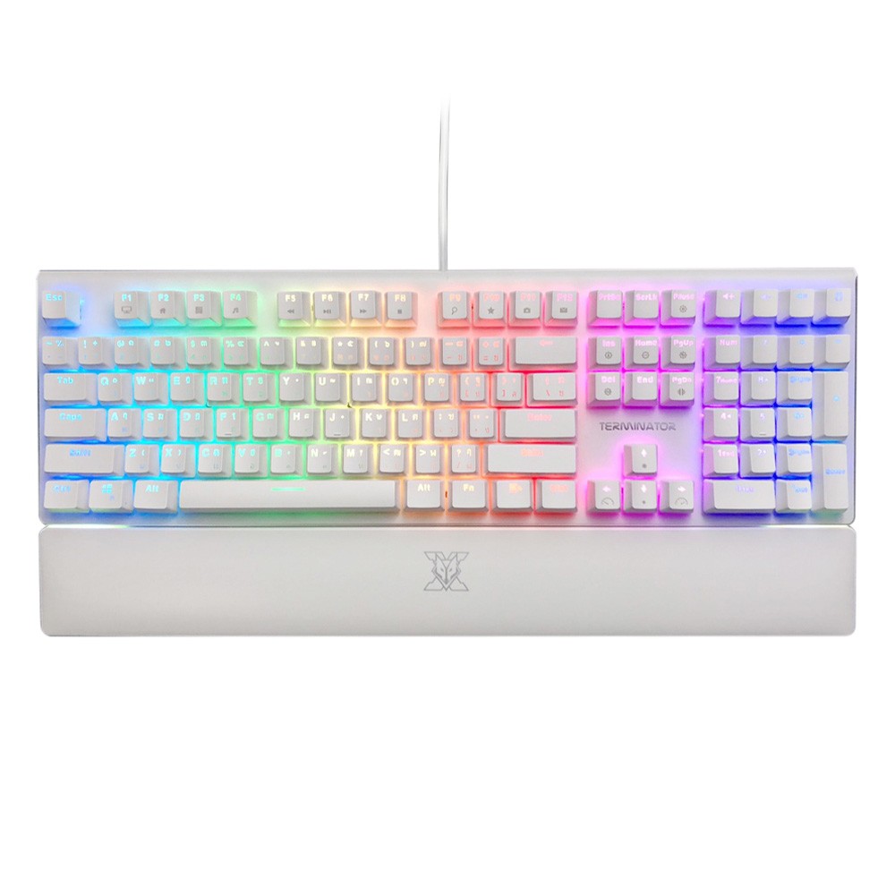 คีย์บอร์ดเกมมิ่ง Nubwo Gaming Keyboard Terminator X30 White (Red Switch)