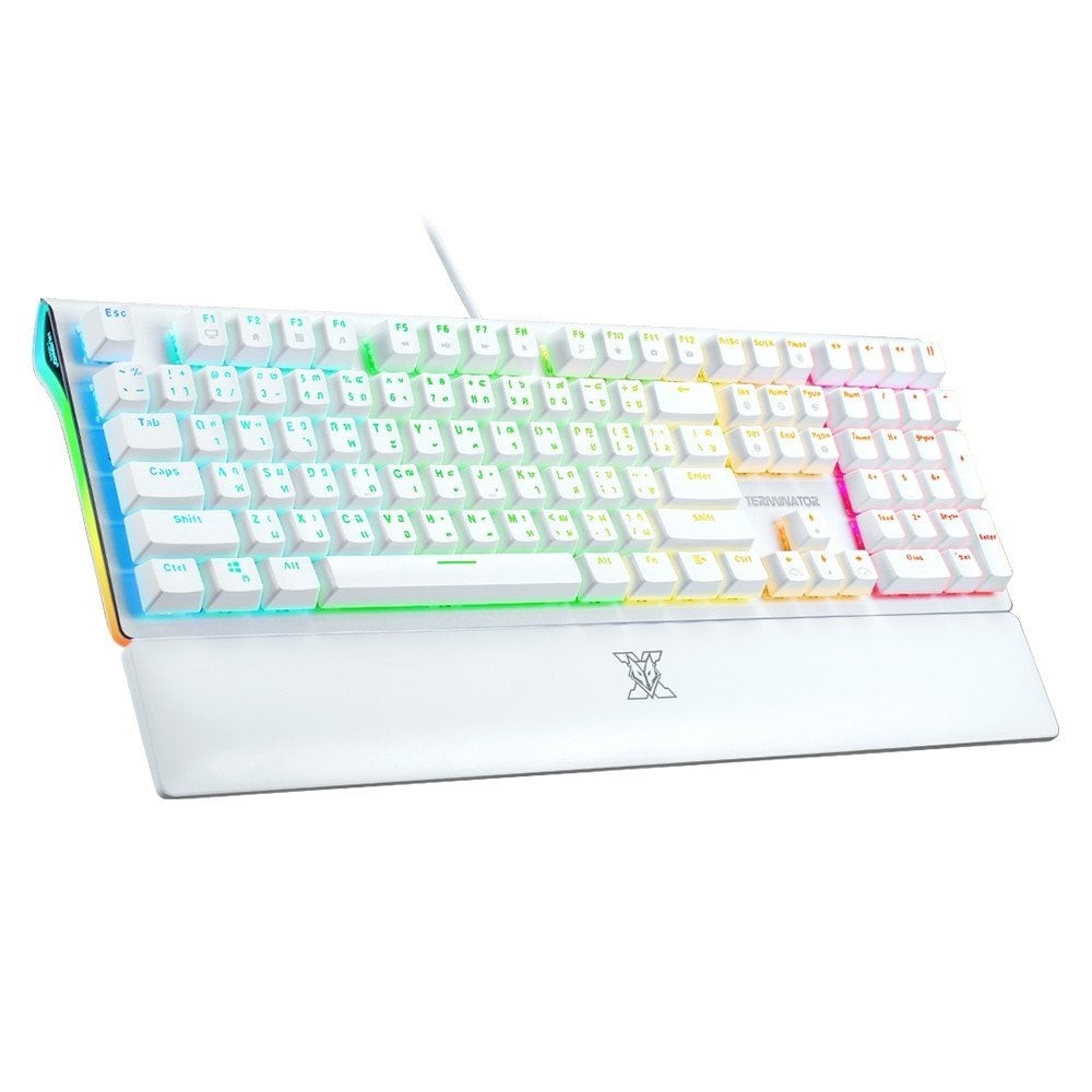 คีย์บอร์ดเกมมิ่ง Nubwo Gaming Keyboard Terminator X30 White (Red Switch)