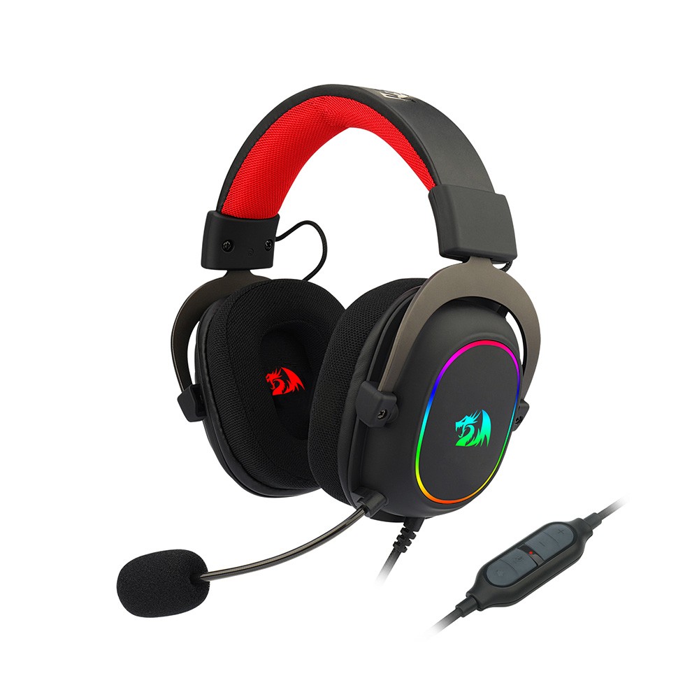 หูฟังเกมมิ่ง Redragon gaming Headset ZEUS H510 RGB Black