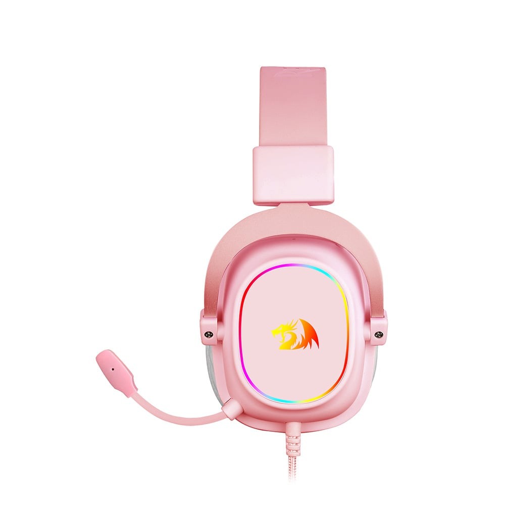 หูฟังเกมมิ่ง Redragon gaming Headset ZEUS H510 RGB Pink