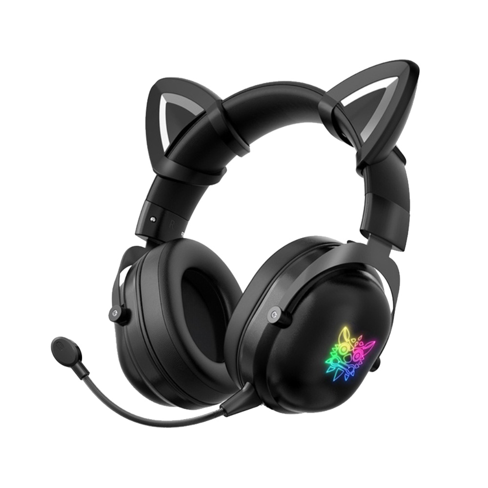 หูฟังเกมมิ่ง Onikuma Gaming Headset B20 RGB Cat Ear Bluetooth 5.0 Black