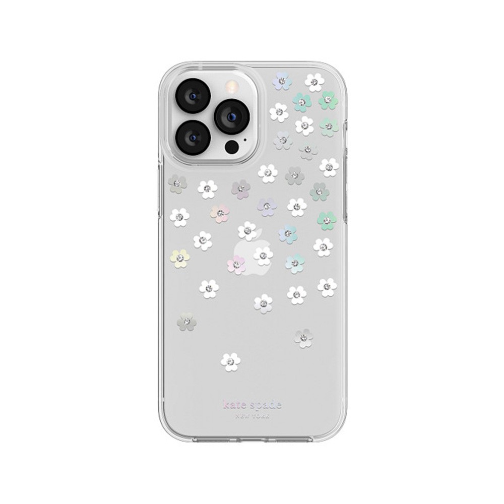 เคส Kate Spade New York iPhone 14 Pro Scattered Flowers/Iridescent/Clear/White/Gems