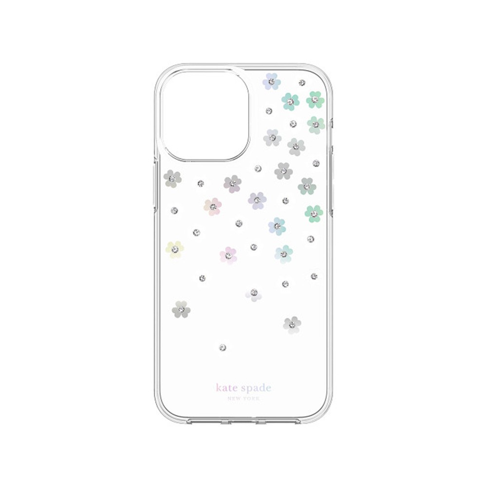 เคส Kate Spade New York iPhone 14 Pro Scattered Flowers/Iridescent/Clear/White/Gems
