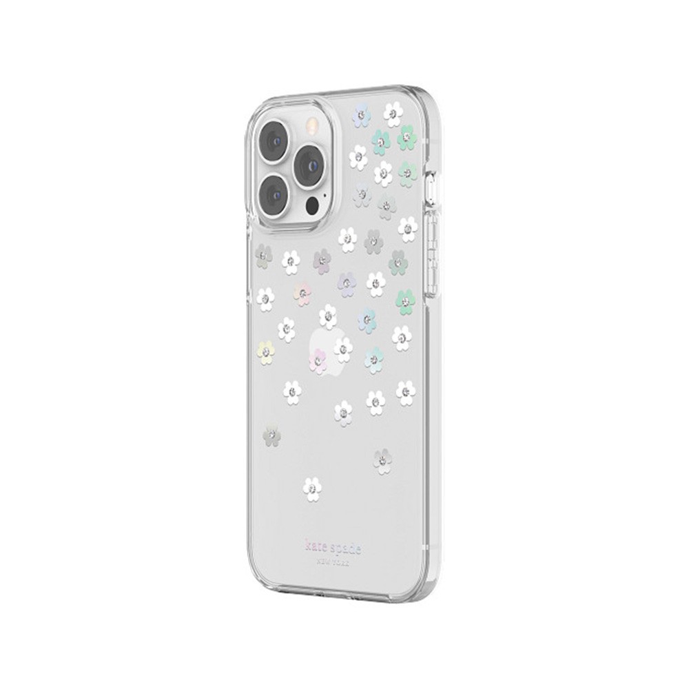 เคส Kate Spade New York iPhone 14 Pro Scattered Flowers/Iridescent/Clear/White/Gems
