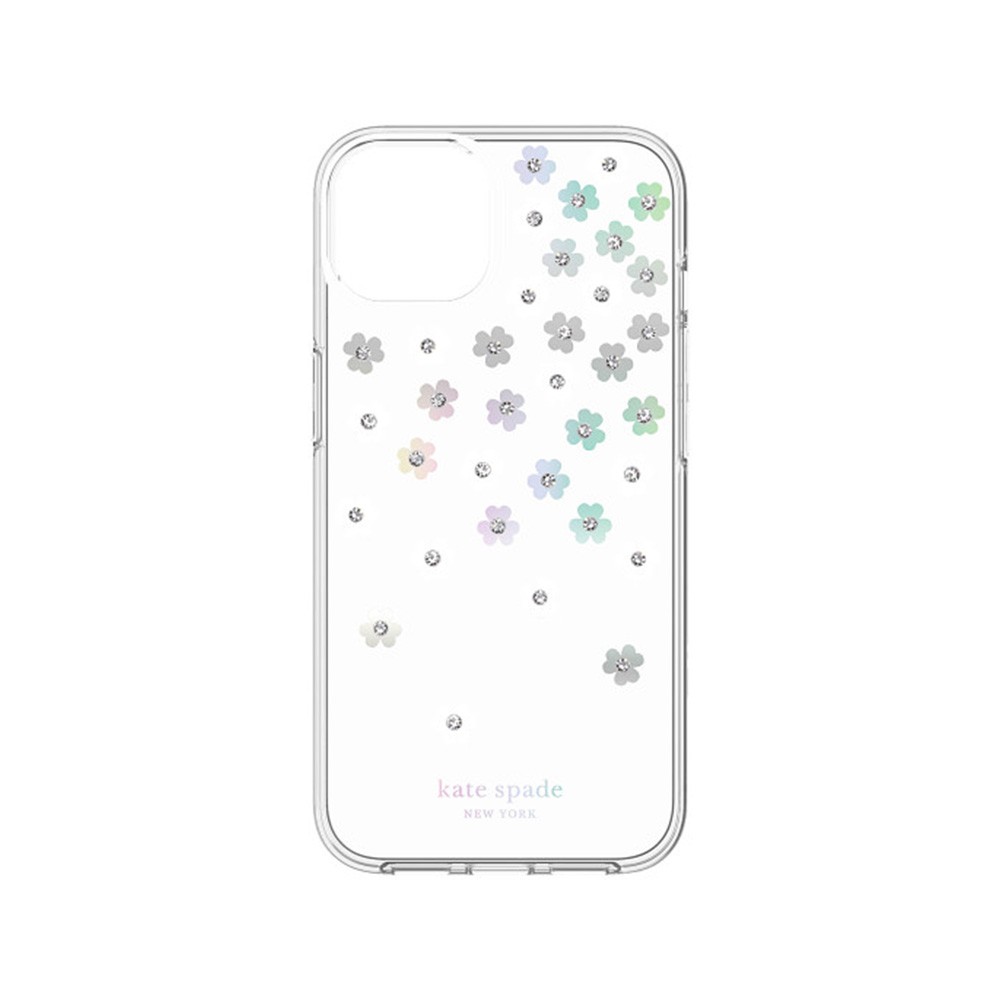 Kate Spade New York เคส iPhone 14 Plus Scattered Flowers/Iridescent/Clear/White/Gems