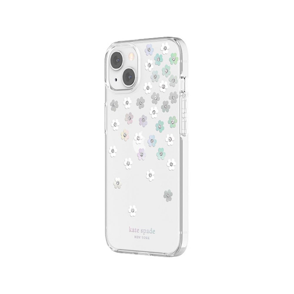 Kate Spade New York เคส iPhone 14 Plus Scattered Flowers/Iridescent/Clear/White/Gems