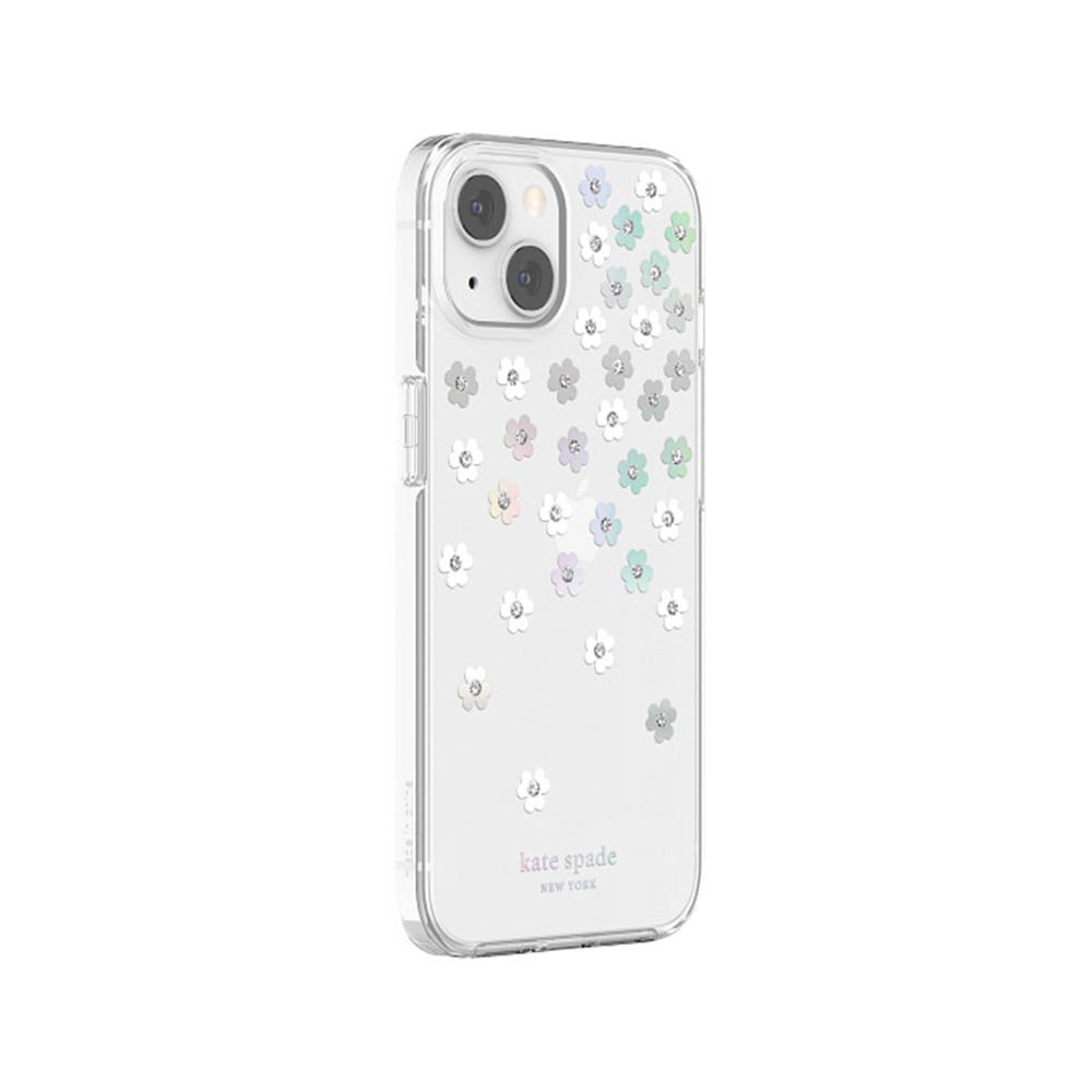 Kate Spade New York เคส iPhone 14 Plus Scattered Flowers/Iridescent/Clear/White/Gems