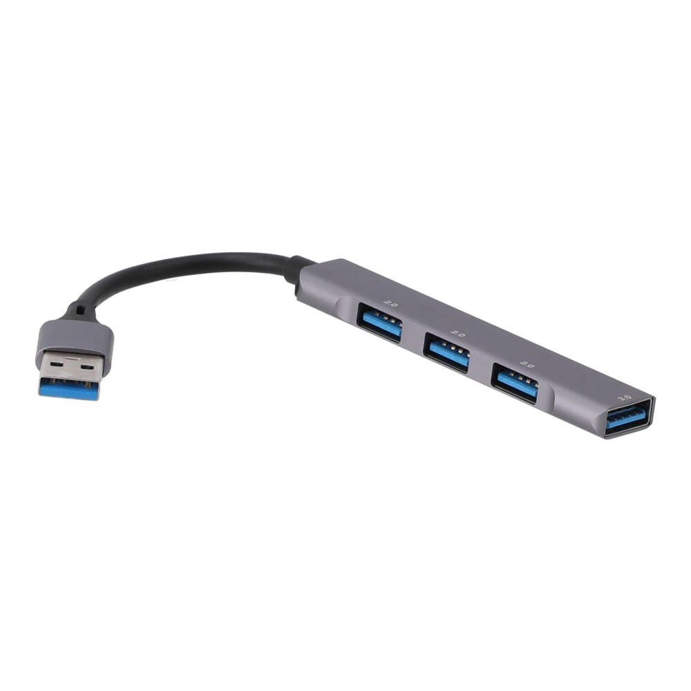 TECHPRO Port Hub USB-A to USB-A 4 ports Hub Gray