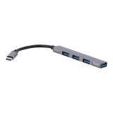 TECHPRO Port Hub Type-C to USB-A 4 ports Hub Gray