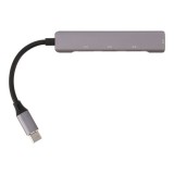 TECHPRO Port Hub Type-C to USB-A 4 ports Hub Gray