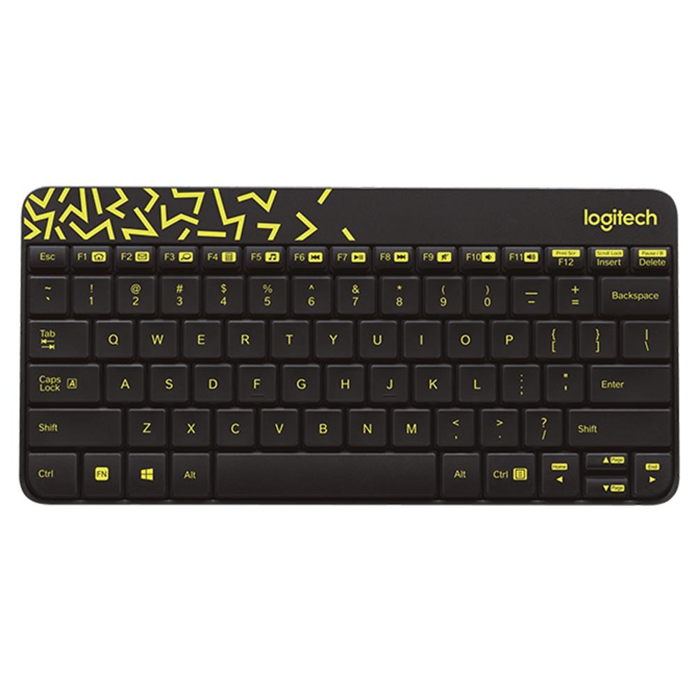 เมาส์และคีย์บอร์ด Logitech Wireless Mouse + Keyboard MK240 Black Chartreuse (TH/EN)